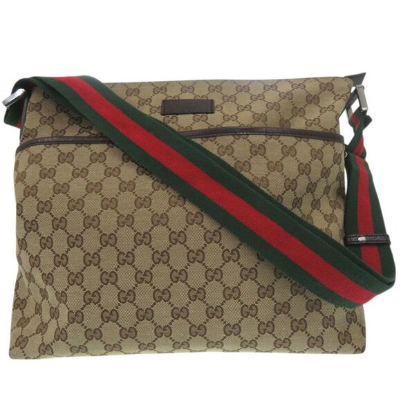 Gucci Handbags - GUCCI Beige Leather Shoulder Bag